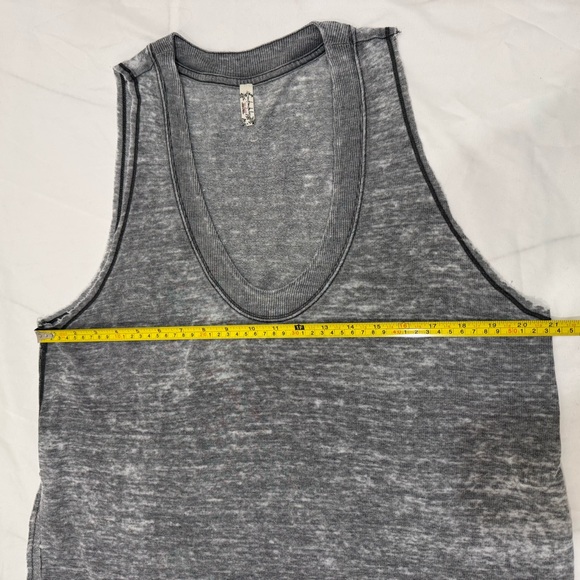 Free People Intimately More Chill Tank Top Grey Acid Wash Embroidered XS - Picture 8 of 10